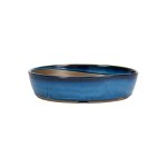 Japanese Ruri Glazed Oval Containers - Small 172 L X 120 W X 50MM H