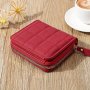 1 PC MINI Minimalist Short Wallet Solid Color Zipper Around Coin Purse Versatile Credit Card Holder