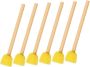 6PCS Round Sponge Brush Art Crafts Ergonomic Handle Easy To Clean Vibrant