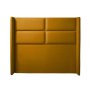 Fira Linear Winged Headboard 3 Quarter -linen Mustard