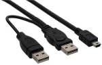 Digitech Dual USB & MINI USB Charger Black