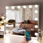 Hollywood Vanity Mirror With Lights Lighted Makeup Mirror With 10X Magnification Vanity Makeup Mirrors With Lights USB Charging Port Touch Control