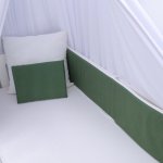 Cot Bumper Flat Bumper 2M Olive Green