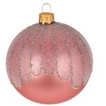 Xmas Ball 8CM Glitter On Top