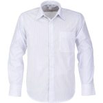 Mens Long Sleeve Manhattan Striped Shirt White Navy