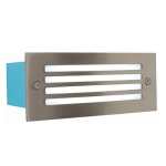 Satin Chrome Brick Wall Light - Plain Or Grid - Grid