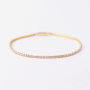 Goldair Gold Crystal Tennis Bracelet - Clear Crystal