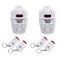 Set Of 2 Remote Motion Sensor Wireless Alarms - Aa Battery Operated-white