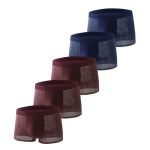 Boxer Briefs For Men Lightweight Tall Moisture-wicking Brief Fashion Ice Silk Comfortsoft Breathable Underwear 5-PACK