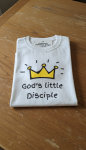 Kids Gods Little Disciple White T-Shirt - 7 To 8