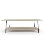 Leah Steel Pipe Coffee Table - White Oak