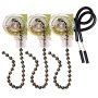 Topbuti 3 Pack Ceiling Fan Switch Zing Ear ZE-109 Two-wire Light Switch Wall Lights Pull Chain Switch Control Replacement With Pull Chain For Ceiling