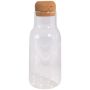 Borosilicate Glass Carafe With Cork Stopper - 650ML - 220 X 80MM Diameter