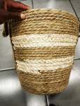Striped Natural Baskets 30 Cm - Striped Natural