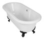 Monroe Freestanding Bathtub With Black Feet