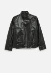 PoP Candy Faux Leather Biker Jacket - Black