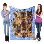 German Shepherd Dog Throw Blanket German Shepherd Gifts For Dog Lovers Soft Flannel Blanket Throw Gift For Women Kid Girls Hallo