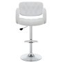 Gof Furniture - Mixology Adjustable Tufted Bar Stool White