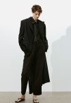 Wide Crease-leg Trousers - Black