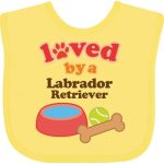 Inktastic Labrador Retriever Loved By A Baby Bib Banana 10569