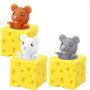 Mouse In Cheese Stress Ball Anxiety Relief Toys For Birthday Gifts 3 Pcs