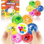 Morecoll Color Sorting Sensory Toys For Toddlers & Kids Preschool Fine Motor Skills For Autism Fidget Color Matching Travel Toys