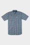 Slim Fit Check Short Sleeve Shirt - Bottle Green - 3XL / Bottle Green