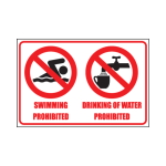 No Swimming No Drinking Sign