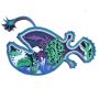 Multi Layered Paint Board Angler Fish 1