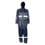 Pvc Rubberised Rain Suit Navy With Reflective Tape