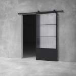 Glass Barn Door D02 - 2100 X 920 X 25MM Reeded Glass