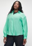 Plus The Sheer Bellow Sleeve Shirt - Seafoam