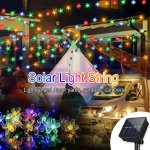 20 50LED Outdoor Camping Party Decoration Light String 8 Modes Solar Cherry Blossom Lights Romantic Atmosphere Flashing Night Li
