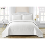 Simon Baker - Rome Quilted Bedspread - White Various Sizes - Three Quarter - 180CM X 250CM + 1 Pillowcase 50CM X 70CM +