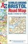 50 Miles Around Bristol Road Map
