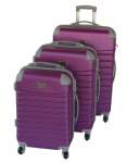 Smte 3 Piece 30 Inch Luggage Set Purple With Keychain