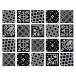 Positano Noir Wall Tile Stickers - 20CM L X 20CM H