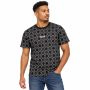 Icom Icon Milano Mens Suede Logo T-Shirt In Black - Black / 4XL
