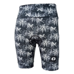 High Waist Ladies Cycling Shorts - Palm Shadows - Ladies S - 32