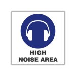 Hearing Protection With High Noise Area Safety Sign M107