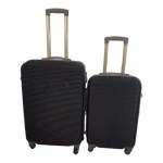 Smte Hard Outer Shell Luggage 2 Piece Black With Keychain