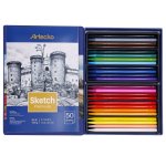 Premium Watercolour 24 Pencil Set & 50 Page Sketch Pad