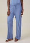 Cotton On Sleep Recovery Wide Leg Pant - Dusty Blue Rib