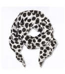 Polka Dot Print Scarf - White Free