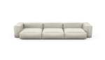 Three Module Sofa - Velvet - Creme - 377CM X 136CM