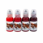 World Famous Red Set Tattoo Ink Vegan And Professional Ink Made In Usa Nbk Fire Red Set 1OZ