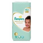 Pampers Premium Care Nappies Size 4 52'S