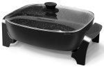 Elite Gourmet EG-6203X Extra Deep 16"X13"X3.2" 10.5QT. Scratch Resistant Easy Pour Spout Dishwasher Safe Non-stick Electric Skil