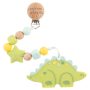 Dino Silicone Pacifier / Dummy Clip With Teether By