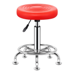 Smte 360 Degree Rotation Saloon Stool Red With Keychain